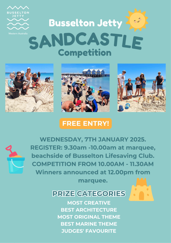 Sandcastle poster with information
